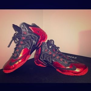 Lebron 11 Miami Heat Away Red/Black